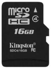 Kingston 16GB MicroSDHC Class 4 SDC4/16GBSP