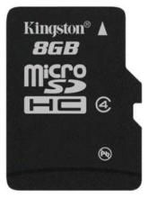 Kingston 8GB MicroSDHC Class 4 SDC4/8GBSP