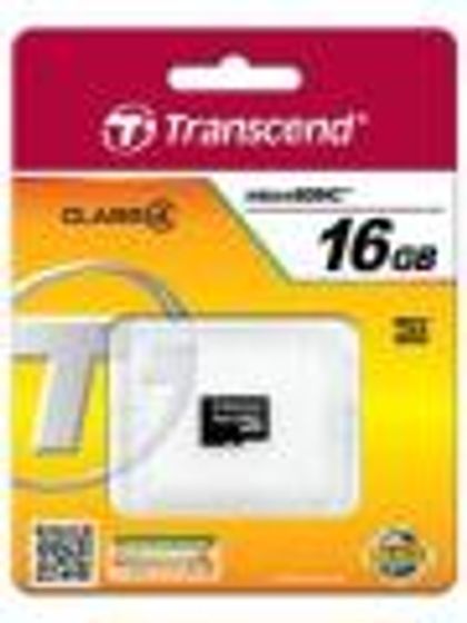Transcend 16GB MicroSDHC Class 4 TS16GUSDC4