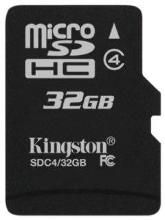 Kingston 32GB MicroSDHC Class 4 SDC4/32GBSP
