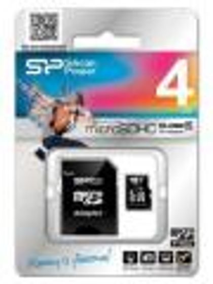 Silicon Power 4GB MicroSDHC Class 4 SP004GBSTH004V10-SP