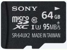 Sony 64GB MicroSDXC Class 10 SR-64UX2