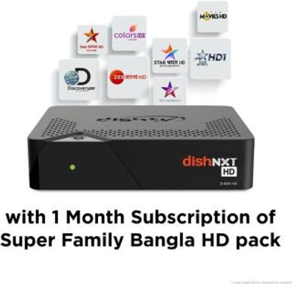 Dish TV HD Box with 1 Month Super Family Bangla HD