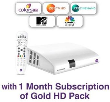 D2H HD Box + RF Remote with 1 month Gold HD pack - Hindi